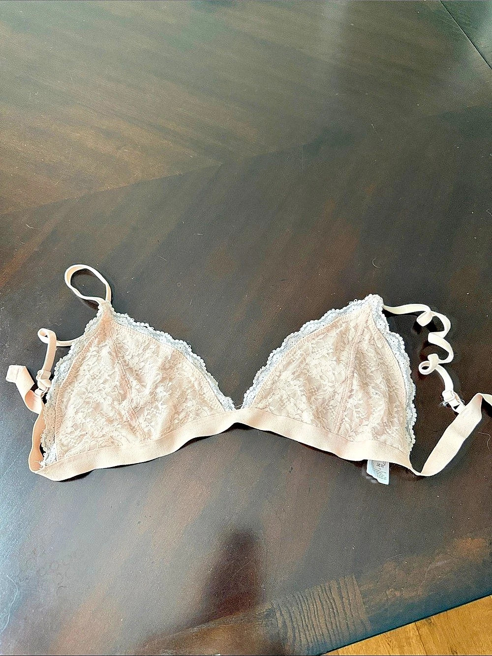 Old Navy Lace-Trim Cotton Triangle Bralette Pink XL